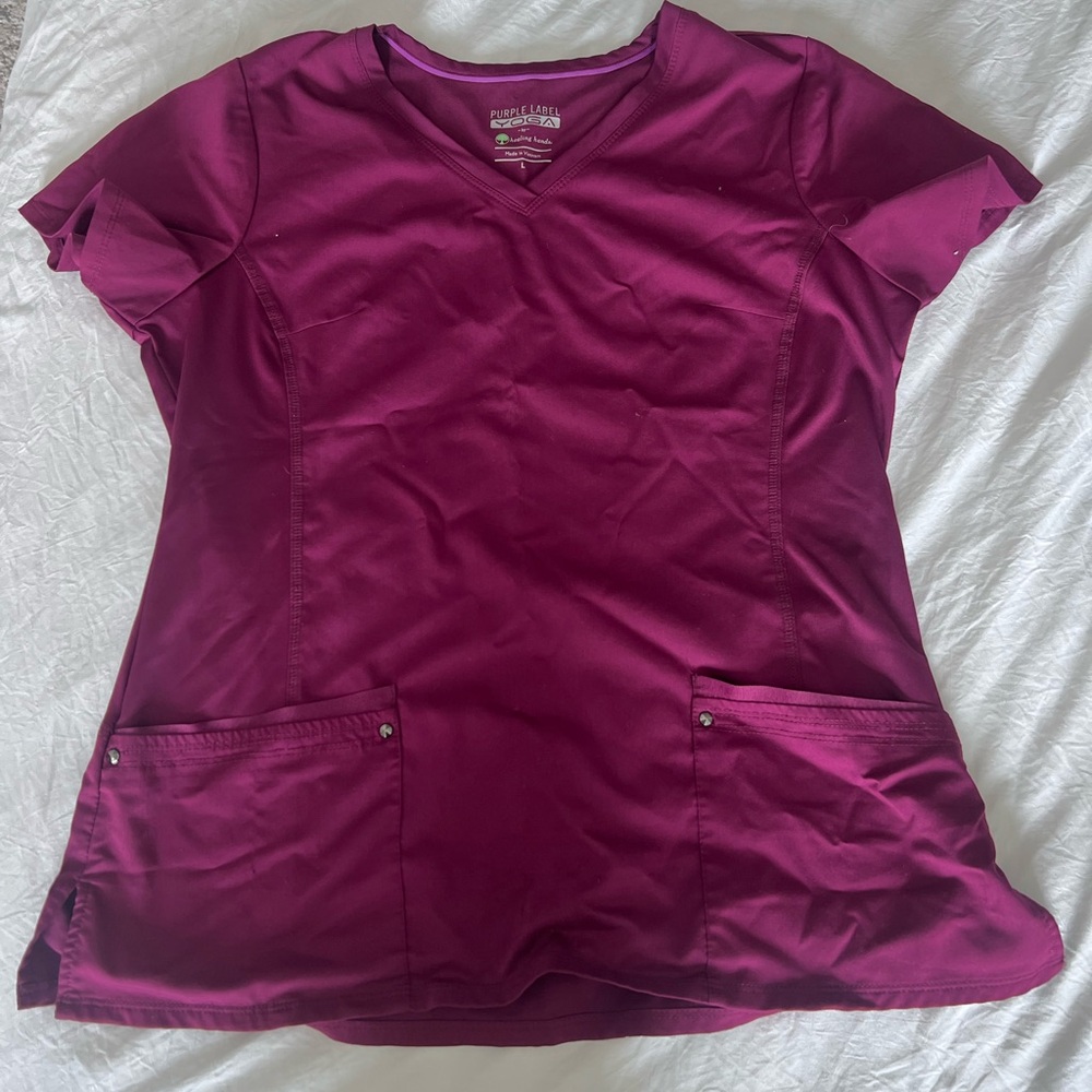 Burgundy Scrub Set